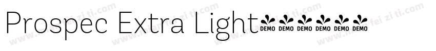 Prospec Extra Light字体转换